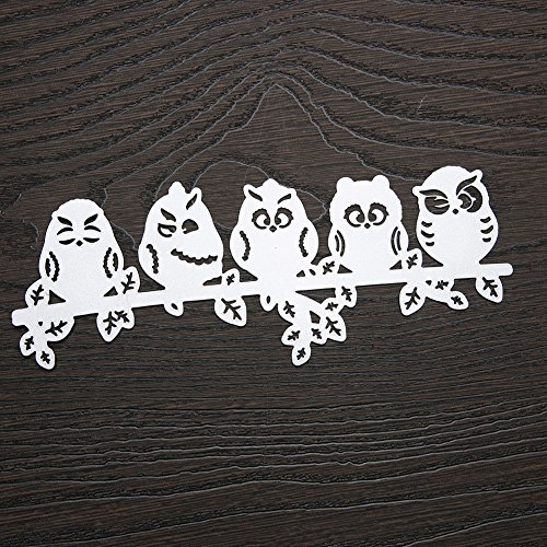 Amazingdeal365 Eulen Familie ! Metall Form Schablonen Schneiden DIY Dekor Sammelalbum Karten Buchzeichen Lesezeichen als Geschenk für Freunde Geburtstag Kinder,Kindergarten Hobby Schule Handarbeit Unterricht usw. Ein tolles Geschenk! - 2