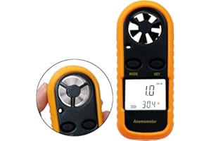 Jiusion Anemómetro digital de velocidad del viento LCD de mano Inalámbrico Medidor de mano Medidor de flujo de aire Medición de velocidad Termómetro Probador para windsurf Kite Volar Vela Surf Pesca