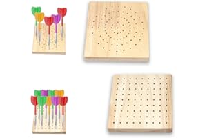 ARTGUTS Porte Fléchettes Professionnel en Hêtre - Porte FléChettes en Bois,2 Casiers de Rangement avec Séparateurs - Accessoire Indispensable pour Bar/Club de Fléchettes à Domicile