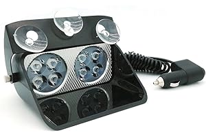 Heinmo 8 luces LED estroboscópicas de advertencia de coche EMS luz de policía intermitente bomberos niebla (azul)