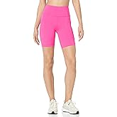Amazon Essentials Pantalones Cortos de Ciclista de Cintura Alta Que Absorben la Humedad y con Bolsillos Mujer