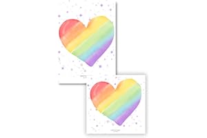 GENERIC Set of 2 Laminated Colouring Book Page Protectors. Stops Bleed Through. Free Alcohol Cleaning Wipes Included! (Heart)