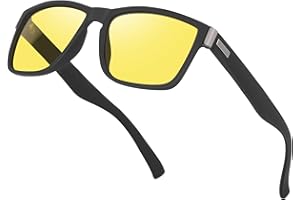 Opssaker Occhiali Guida Notturna Polarizzati Antiriflesso Occhiali Lenti Gialle per Uomo Donna Guida