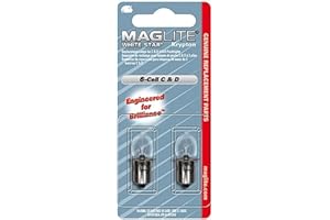 MAGLITE Mag-Lite LWSA601 6 C-/D-Cell Krypton White Star Ampoule Verre Transparente