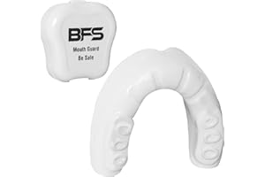 BFS IMPEX Sports Mouth Guard for Kids,Youth,Boys,Girls,Child Teen Mouthguard with Case (BPA Free) for Boxing, Martial Arts,MMA Karate,Lacrosse,Football,Soccer and All Contact Sports (White)