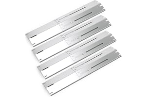 Coisien Barre Flavorizer, Piastra,Regolabili 34 a 53,3cm di Ricambio,Universale Durevole Acciaio Inossidabile Diffusore di Calore Copri Bruciatore Accessori per Charbroil della griglia a Gas.4Pack
