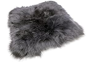 ‎ROHN MODEN Rohn Moden Sitzkissen, Sitzauflage Schnucke aus echtem hochwolligem Lammfell für Stuhl, Rollstuhl, Katzenbett, Hundebett und Dekoration - Kuscheliges und vielseitiges Accessoire in dunkelgrau