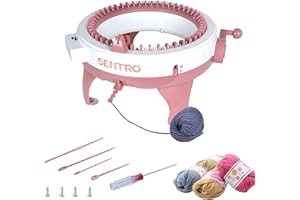 EIDOCT SENTRO - Macchina per maglieria fai da te, 48 aghi, tessitura intelligente con contatore di file, kit rotante a doppio telaio per adulti e bambini