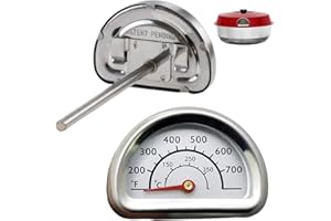 VYIBPDY 1 Pièces Thermometre Four Compatible avec Omnia Thermometre Cuisine en Acier Inoxydable avec Sonde Thermomètres pour Barbecue Fumoir Gril Casseroles Faitouts Mesure de 0 °C à 400 °C