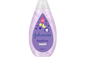 Johnson's Baby Bedtime Wash (1 x 500 ml), No More Tears Formula, Gentle & Soothing For Sensitive Skin, Hypoallergenic Newborn Essentials, Baby Wash with Natural Calm Aromas to Help Babies Sleep Better