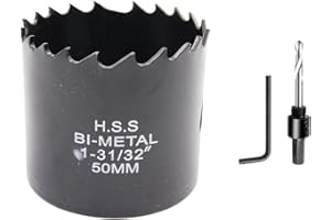 Lochsäge 50mm LAIWEI Bi-Metall Rundlochfräser HSS Kreissägekopf, 1,8 mm stark, Schnitttiefe bis 38mm, geeignet für Holz, Kunststoff, Gipskarton und Metallrohre