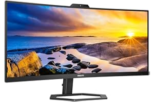 Philips 34E1C5600HE - 5000 Series - LED-Monitor - gebogen - 34"" - 3440 x 1440 WQHD @ 100 Hz - VA - 300 CD/m? - 3000:1-4 ms - HDMI, DisplayPort, USB-C - luidsprekers - textuurzwart (34E1C5600HE/00)