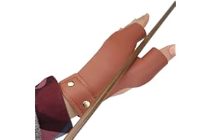 wolfman Archery Hand Glove Leather Finger Protector Traditional Shooting Glove for Left Hand Archery Shooting Hunting