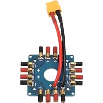 ESC Netzteil-Verteilerplatine Für RC-Drohne & Flugzeug - Mit XT60 & 3,5 Mm Bananensteckern, Größe 6,6x6,6 Cm - Leicht & Kompatibel