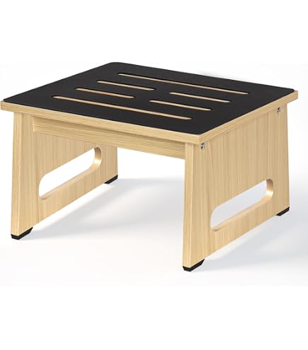SANON Marchepied Pliable Portable 2 Marches - Tabouret Robuste Antidérapant Jusqu'à 136kg - Noir