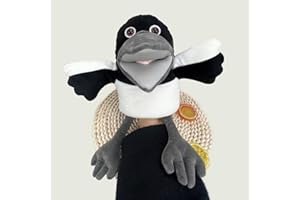 MIAOYAK Crow Plush Toy Soft Crow Plush Hand Puppet Bird Puppet Educational Bird Toys Sensory Toys Animal Puppet For Kids
