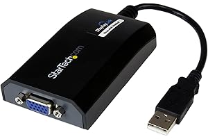 StarTech.com Adaptateur USB vers VGA - 1920x1200 - Carte Vidéo et Graphique Externe - Double Écran - Compatible Mac et Windows et Mode Miroir et Extension (USB2VGAPRO2)