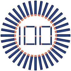 Acefun 100 Pcs 7._.2cm Refill Foam Darts Bullet for Nerf N-strike Elite Series Blasters Kid Nerf Toy Gun Refill Pack Blue