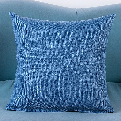 Pingenaneer Hautfreundlich Kissenhüllen Dekorativ Sofa Kissenbezug mit einem Feinen Reißverschluß für Erwachsene als auch für Kinder Blau 45 x 45 cm - 2