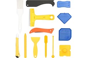 Sheryl&Rain 13 pezzi Spatole per Silicone Kit, Spatola Silicone Sigillante Professionale, Raschietto Silicone per calafataggio, Raschietto per Pulizia Piastrelle Cucina Bagno Pareti Pavimenti