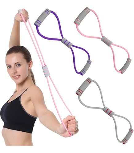 PESSLO QAOlDH Resistance Band,Figure 8 Resistance Band With Handles - View #10