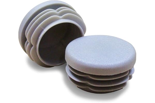 ajile - 4 pièces - Embout à lamelles Rond pour Tubes de diamètre 40 mm - Gris - EPR340-M