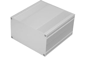 VIKYE Custodia in alluminio Custodia in metallo argento fai-da-te Progetto PCB Scatola per strumenti Custodia per alluminio Dissipatore di calore di prodotti elettronici, 3,2 × 5,7 × 5,9 pollici