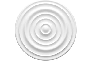 MARBET DESIGN 1 Rosette Décoratif Décoration Intérieure Mur Plafond Polystyrène Ø40cm, R-1