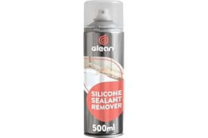 GLEAN Silicone Sealant Remover Spray | 500ml | Powerful, Fast Acting Silicone Remover | Easy Application Spray For Removing Bathroom Sealant | Shower Trays, Baths, Sinks, Toilets