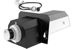 Utheer Gasbrenner für Pizzaofen, Gasbrenner Aufsatz, Zubehör Gaskonverter mit Propananschluss Ventilschlauch, Ersatzteile für Pizzaofen Gasbrenner