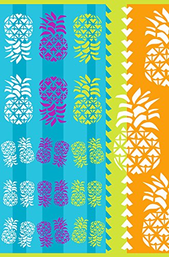 Preisvergleich Produktbild Strandtuch Große Gewebt 100% ägyptischer Baumwolle - VERSANDKOSTEN - Maßnahmen 170x100cm - Verschiedene Farben. Mod.Ananas. (Blau)