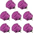 Sanwa 8 pcs OBSF-30 Original Push Button 30mm - for Arcade Jamma Video Game & Arcade Joystick Games Console (Purple) S@NWA