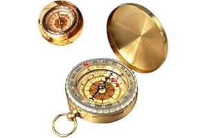 ‎AIMAKE Kompass Outdoor,Wasserdicht Kompas, Messing Portable Kompass mit Leuchtziffern, Navigation Sprungdeckel Compass Wandern für Camping Wandern und Andere Outdoor Aktivitäten