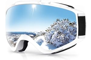 Findway Skibrille, Snowboard Brille für Brillenträger Herren Damen Erwachsene Jugendliche OTG UV-Schutz Kompatibler Helm Anti