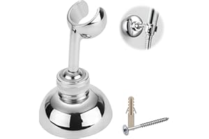 COALWOP Shower Head Holder 360° Adjustable Suction Chrome Plated Handheld Shower Removable Brass Wall Mount Bracket with Chrome Finish Fit for Handheld Showers & Hoses