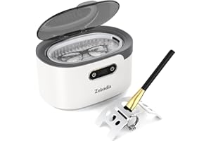 ZEBADIA Detergente ad Ultrasuoni per Gioielli 600ml Macchina Sonica per Gioielli in Argento, Detergente ad Ultrasuoni per Occhiali, Anelli, Protesi, Paradenti, Pennelli per Trucco, Parti