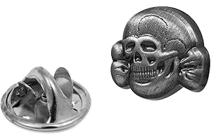 Gemelolandia - Pin Czaszka Historyczny hołd - modny dodatek, kolorowy i wesoły design do plecaków, pequeño, Mosiądz, Nie dotyczy