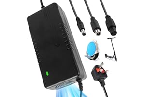 AVCXEC Electric Scooter Charger, 42V 2A Lithium Battery Charger with 3 Connetors for Electric Scooters, E Bike, E Scooter, 36V Hoverboard Charger for Xiaomi M365 Pro 2 Ninebot Segway Scooter
