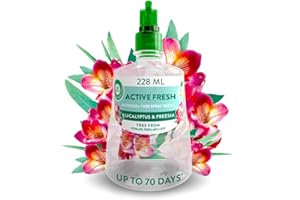 AIRWICK Air Wick Aerosol-Free Automatic Air Freshener Spray Refill, Eucalyptus & Freesia, Pack 1 x 228ml, 24x7 Active Fresh Odour Neutraliser, Lasts Up to 70 Days, Air freshener For Home
