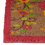 Relaxdays Fußmatte Kokos EULE 40 x 60 cm Kokosmatte mit rutschfester PVC Unterlage Fußabtreter aus Kokosfaser als Schmutzfangmatte und Sauberlaufmatte Fußabstreifer für Außen und Innen Matte, braun - 5