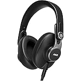 AKG K371 Geschlossener Over-Ear-Studiokopfhörer zum Zusammenklappen, Schwarz