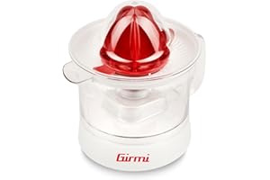 Girmi SR05 Exprimidor Eléctrico, 25W, Capacidad 500 ml, Filtro de Pulpa, Doble Cono de Exprimido, Totalmente Desmontable y Fácil de Limpiar, Blanco