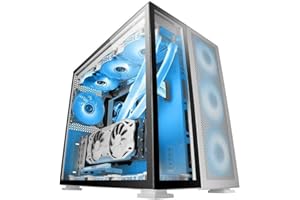 Mars Gaming MC-Nova, Torre Gaming Custom XXL E-ATX Aluminio, Doble Ventana Completa Cristal Templado, Estructura Modular Doble Cámara, USB-C