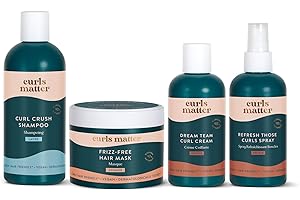 Curls Matter – Kit Soin Cheveux Bouclés – Routine Complète pour Boucles Souples, Définies et Hydratées - 90% d'origine naturelle