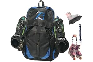 ZBH1985 Mochila profesional para patines en línea, patines en línea, patines de hielo, mochila de patinaje en línea para viajes y escuela