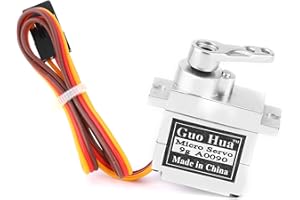 SALUTUYA Hochgenauer 9G Metall Servo Ultra-leiser Sound Fit für WPL B1 B14 B16 B24 C14 C24 B36 1:16 RC Truck(Silver)