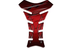 TANKPAD PARASERBATOIO ADESIVO RESINATO EFFETTO 3D compatibile con Yamaha Fz6 Fz6n Fz6s Fazer (Rosso)