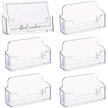 JINXIAN 8 Pcs Business Card Holders Plastic Business Card Holders
