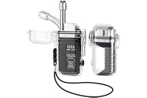 VICTOPER Briquet Électrique Amélioré avec Affichage de Batterie Double Arc à 360° Trois Modes Lampe de Poche Briquet Plasma Étanche pour Homme Équipement Tactique de Survie en Plein Air Noir