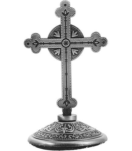 Celtic Cross in White, Wooden ornament, Fair Trade 28cm
